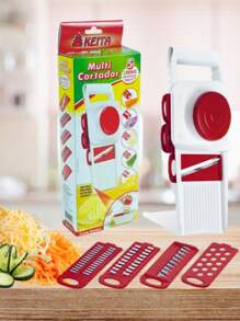 Multi Cortador Fatiador Ralador 5 em 1 com Apoiador Trava Alta Performance