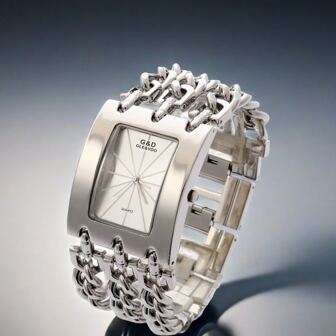 1pc G&D Simple Classic Fashion Casual Quartz Wrist Watch For Women, 3-Chain Style, A Great Gift