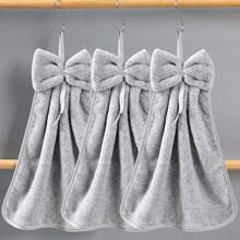 3pcs Bowknot Design Hand Towels, Quick Dry Soft Absorbent Non-Shedding, Suitable For Restaurant, Kitchen, Bathroom