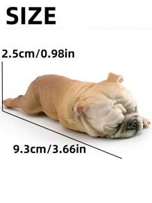 1 件法国斗牛犬模型玩具：逼真的睡眠法国斗牛犬雕像，办公桌装饰配件，适合作为母亲节或生日小礼物