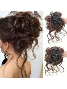 1 szt. Elegancka spinka do włosów z długimi wąsami, naturalne spinki do włosów w nieładzie, odpowiednie dla eleganckich kobiet i dziewcząt, pasujące do gęstych i rzadkich włosów, dodające objętości, spinki do włosów, spinki do włosów, spinki do włosów, codzienne akcesoria do włosów na jesień i zimę dla kobiet, stroje wakacyjne, kobieta