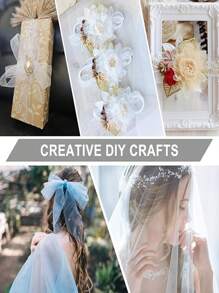 1pc High Density Hexagonal Mesh Net Fabric, Suitable For Mosquito Net, Window Screen, Tulle Dress, Lightweight Sheer Fabric - Multicolor - View 6