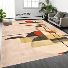 Bohemian Style Solid-Color Area Rug, 700g/Sq.M Crystal Velvet Backing, 5mm Thickness, Soft Anti-Slip Washable Carpet For Living Room, Bedroom, Kitchen, Office, Indoor & Outdoor Use