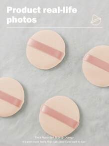 High-Quality Makeup Sponge Set - 5pcs Pink Angled Foam Sponges & 10pcs Flesh-Colored Round Makeup Sponges, Portable Beauty Tools'