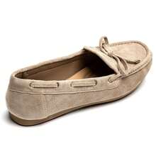 Casual Versatile Minimalist Solid Color Flat Loafers - Khaki - View 4