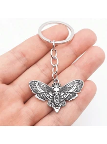 1 件哥特式死亡引文骷髅、蝴蝶、摇滚音乐爱好者钥匙扣、武器爱好者微徽章