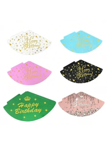 6/10pcs Party Photo Prop Caps, Birthday Party Hats, Party Supplies, Party Decoration, Fun Party, Happy Birthday