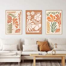 3PCS Flower Wall Arts Canvas Printi Schilderij - Frameloze Olieverfschilderij Poster, Botanische Kunst Olieverfschilderij Poster, Slaapkamer Muurkunst, Woonkamer Muurdecoratie, Eetkamer Muurdecoratie, Keuken Decoratief, Studeerkamer, Gang, Slaapzaal Decoratie, Ideaal Cadeau Voor Vrienden, Muurkunst, Muurdecoratie, Huisdecoratie, Kamerdecoratie Canvas Schilderij, Posters,