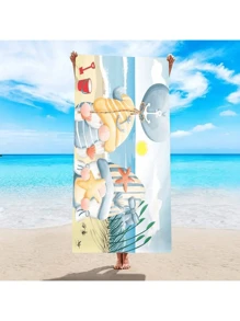 1 chiếc khăn tắm bãi biển cỡ lớn, siêu thấm hút, chăn bãi biển bằng sợi nhỏ mềm mại, 59"X29", lý tưởng cho mùa hè, chống gió, chống nắng, bãi biển, tiệc tùng, du lịch khô ráo, cắm trại, phụ kiện bãi biển, quà tặng hoàn hảo cho những vật dụng cần thiết cho kỳ nghỉ bãi biển - Nhiều màu - Xem 25