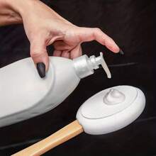 EVA Wood Handle Bath Lotion Applicator For Back Self-Application Of Cream Sunscreen Self Tanner - Black and White - View 7