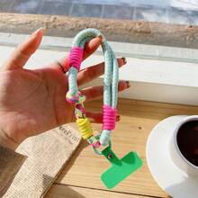 1 pieza Cordón de muñeca corto de moda para teléfono, correa de muñeca antideslizante y antidesplome con conector de funda para teléfono