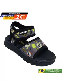 Boys' Sandals With Teddy Bear Print, Rubberized Animals, Very Light, Easy To Put On,  Closure - Xám - Xem 1