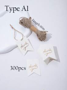 10/50/100/300 chiếc Thẻ treo 'Cảm ơn' bằng giấy bạc vàng với dây thừng đay 1000cm/394inch, Thẻ quà tặng lấp lánh kim loại, Thẻ quà tặng màu đồng để gói quà ngày lễ, Nhãn hình đuôi én cho tiệc cưới - Nhiều màu - Xem 26