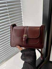 Túi đeo chéo vai tối giản màu trơn thời trang, thích hợp cho mua sắm, đựng ví, dành cho phụ nữ trẻ, sinh viên đại học, người mới đi làm, nhân viên văn phòng. Cũng thích hợp cho văn phòng, trường đại học, công việc, kinh doanh, đi lại, hoạt động ngoài trời, du lịch và dã ngoại. - Màu nâu Sô-cô-la - Xem 4