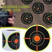 Reactive Shooting Targets Stickers, 100/250 Pcs/Roll ,3 Inch Self-Adhesive Targets Paper, Target Stickers For Shooting Practice, Archery Training, And Hunting - Black Red - View 4