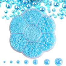 500 件 6 毫米皇家蓝色平底仿珍珠装饰珠，无孔，AB 涂层，适用于手机壳、镜子、杯子、工艺品、鞋子 DIY 装饰 - 珍珠鑽 - 查看 23