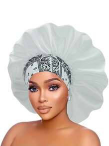 1PC Satin Bonnet Hair Bonnet For Sleeping - Paisley-a - View 15