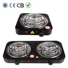 Outdoor Single/Double Electric Burner Stove Hot Plate Cooktop Cooking Stove For Picnic Camping Fishing Kitchen - 美規A型插(110-127V) - 查看 1