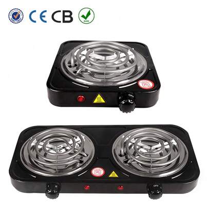 Outdoor Single/Double Electric Burner Stove Hot Plate Cooktop Cooking Stove For Picnic Camping Fishing Kitchen