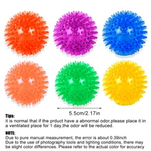1 件吱吱作响的狗玩具球（6 种颜色），小型/中型/大型犬咀嚼玩具，攻击性咀嚼牙齿清洁玩具