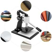 kangten Manual Leather Cutting Machine Die Cutter PVC Hand Press Embossing Machine Tool - Black - View 5