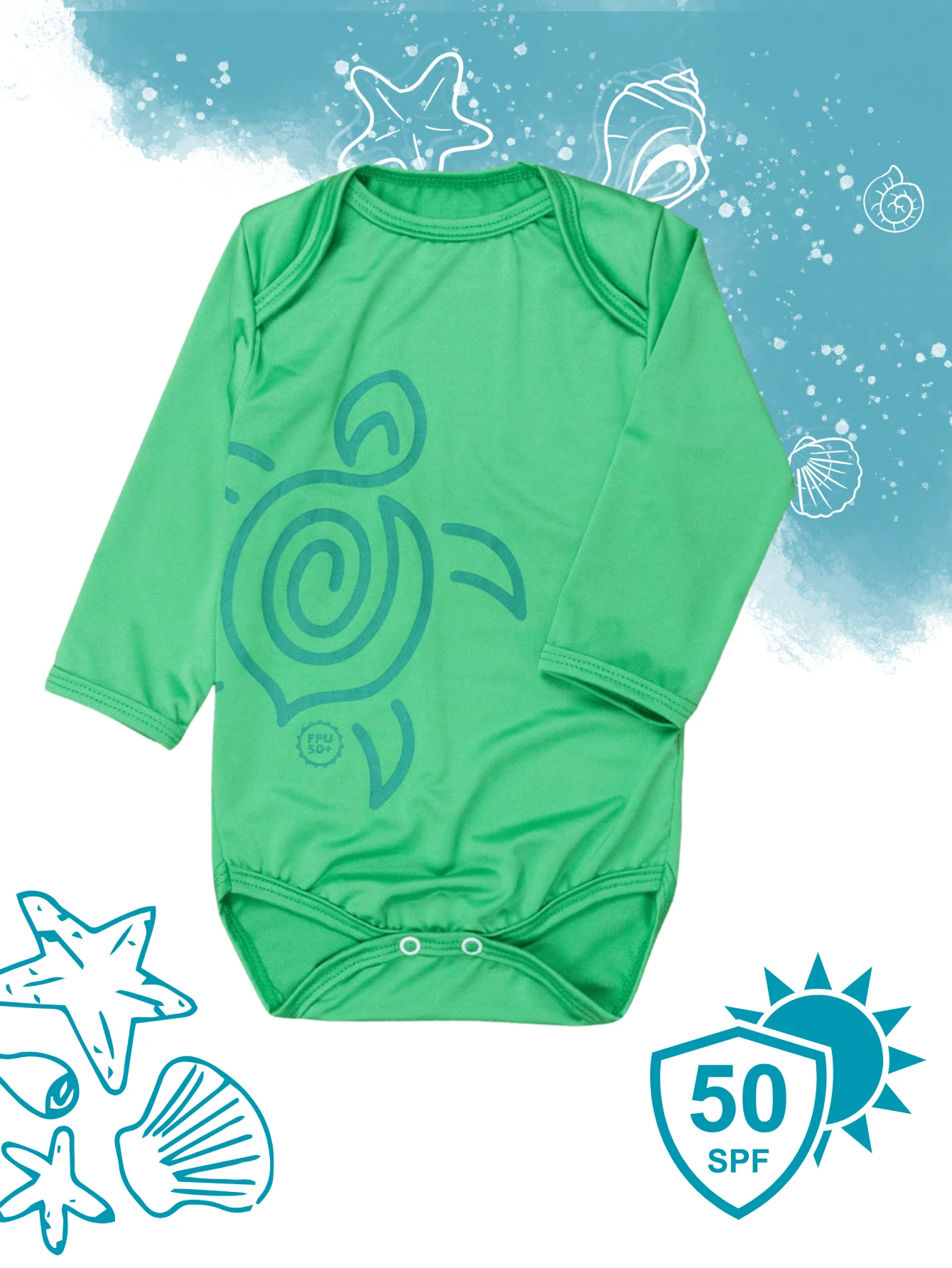 BABY BODYSUIT UV50+ PROTECTION - Lime Green - View 1