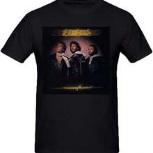 Camiseta negra de cuello redondo con gráfico de Los Bee Gees "Children Of The World" para hombres - Negro - Ver 1
