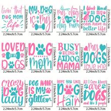 Dog Quotes DIY UV Transfer Mug Stickers 12pcs - Waterproof, Self-Adhesive Decals For Mugs, Bottles, Laptops, Ideal Gifts For Birthdays, Holidays, Christmas, New Year, Valentine's Day