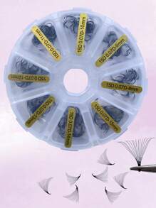 SACKVIS 480 Fans Krümmung D 15D Schwarz Vorgefertigte Fächerwimpern 0,07 mm Mix 8-15 mm Handgefertigte Lose Fächer Wimpernverlängerungen, Wimpernbüschel, Einzelwimpern, Wimpern, Künstliche Wimpern