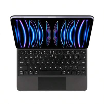 Magnetic Keyboard With Backlit & Smart Touch Compatible With IPad Pro 11"/12.9", IPad Air 5th/6th, IPad 10th 10.9" (2018-2022), Multi-Language (Arabic, Spanish, German, French, Japanese)