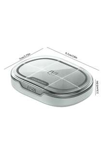 1pc Portable 4/6 Grid Transparent Pill Box Organizer
