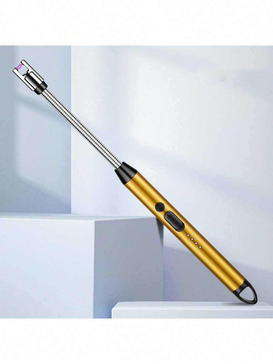 Electronic Lighter, USB Charging, Travel, Home, Kitchen, C - 金色 - 查看 1