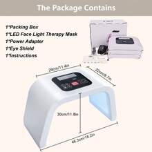 FUVAIKA Red-Light-Therapy, Red Light Therapy For Face, 7 Colors Facial Led Light Therapy Face Mask,SPA Equipment For Skincare At Home - US A Type Plug(110-127V) - View 6