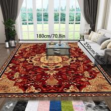 [Crystal Velvet 700g/㎡ Dotted Bottom 5mm Thick] 1 Pc Bohemian Style Area Rug, Solid Color Carpet, Soft Non-Slip Washable Rug For Indoor Outdoor Living Room Bedroom Kitchen Office Home Decor Corridor Runner Back To School