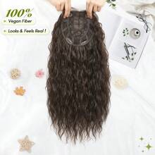 Megito Curly Hair Topper 20inch Natural Curly Hair Toppers For Women With Thinning Hair Lightweight & Breathable Wiglets For Thinning Hair Full Coverage Hair Topper Perfect For Daily Use, Styling, Cosplay