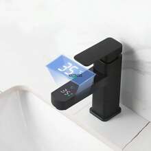 Smart Digital Temperature Faucet Bathroom Faucet Sink Basin Smart Deck Mounted Hot Cold Water Tap With Hose