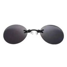 1-2PCS Clip On Nose Glasses Round Rimless Matrix Morpheus Mini Frameless Vintage Men Eyeglasses - أبيض - مشاهدة 2