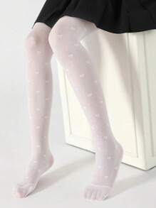 Women/Kids' 3D Heart & Floral Print Leggings/Knee High Socks - Multicolor - View 31
