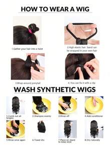 Braided Dark Brown 30 Inch Extra Long Synthetic Fiber Ponytail For Women