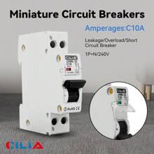 CILIA Interruttore automatico in miniatura 1/2/4 pezzi - DPN 1P+N 220 V, 4,5 kA 30 mA, 1 modulo (C6/10/20/25/32)