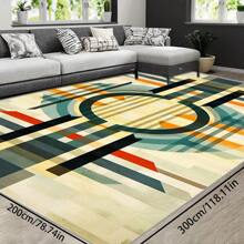 [Plush Velvet 700g/㎡ Latex Backing 5mm Thick] 1pc Bohemian Style Area Rug, Solid Color Carpet, Soft Non-Slip Washable For Living Room Bedroom Kitchen Office, Indoor Outdoor Home Decor Farmhouse Rug, Play Mat Back To School
