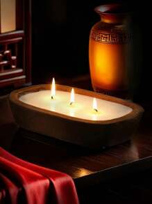 1pc,Wooden Tray Scented Candle Gift Set - Aromatherapy For Sleep, Home Decor, Birthday & Valentine's Day Present For Her, Girlfriend, Women - Premium Soy Wax Candle With Essential Oils, Relaxing Gift Idea