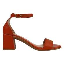 Women's High Block Heel Sandal Straps Multiple Ways To Wear - Burnt Orange - View 3