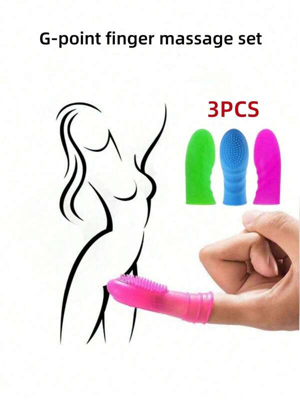 3 pièces de manchons de doigt pour masturbation, stimulateur vaginal féminin, sexe, sexy, masturbateur féminin, stimulateur du point G et du clitoris, jouets de masturbation, outils sexuels, jouets sexuels pour adultes