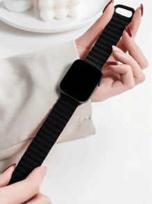 1pc Unisex Silicone Magnetic Strap Compatible With Apple Watch 38mm 40mm 41mm 42mm 44mm 45mm 46mm 49mm For Series Ultra 11/10/9/SE/8/7/6/5/4/3/2/1 - Multicolor - View 3