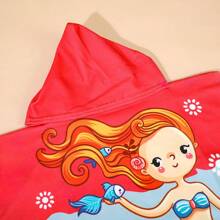 Cute Cartoon Children Hooded Bath Towel, Soft & Skin-Friendly, Won't Shed, Absorbent And Quick Drying, Wearable Baby Bathrobe - Multicolor - View 12