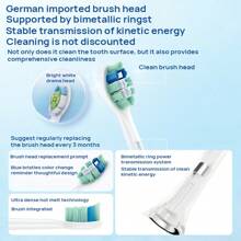 PHILIPS 電動牙刷HX5282/01 刷毛擺振 微泡水流 五大模式 視覺化壓感燈環 科學清潔 深層清潔 三位一體設計 量子黑