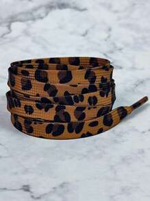 男女通用时尚鞋带适合滑板鞋、运动鞋、运动鞋、豹纹设计 - 彩色 - 查看 28