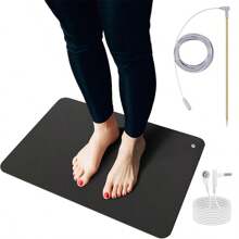Grounding Pad With Copper Grounding Rod, Easy To Carry For Outdoor Grounding Use, Anti Slip PU Leather, Universal Conductive Grounding Pad, Improves Sleep Relaxation - 25*30cm - Xem 1