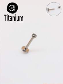 1pc 16G 1.2mm 2-4mm Titanium Zirconium Lip Stud, G23 Titanium Zirconium Dome Earring, Internal Thread Cartilage Stud, Nose Stud - Diamond Flat Lip Studs - View 27